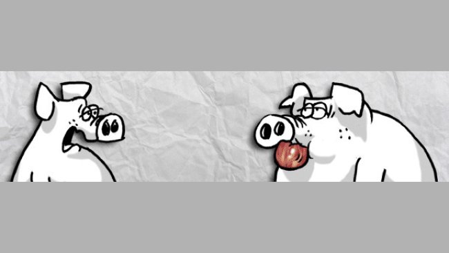 Don't talk with your mouth full. It's creeping me out